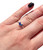 Lapis Lazuli Moon Ring in Sterling Silver 