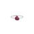 Raw Ruby Prong Ring in Sterling Silver 