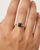 Raw Shungite Bezel Ring in Sterling Silver