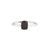 Raw Shungite Bezel Ring in Sterling Silver