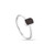 Raw Shungite Bezel Ring in Sterling Silver