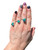 Raw Turquoise Ring in Sterling Silver Bezel Setting