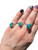 Raw Turquoise Ring in Sterling Silver Bezel Setting