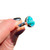 Raw Turquoise Ring in Sterling Silver Bezel Setting