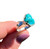 Raw Turquoise Ring in Sterling Silver Bezel Setting