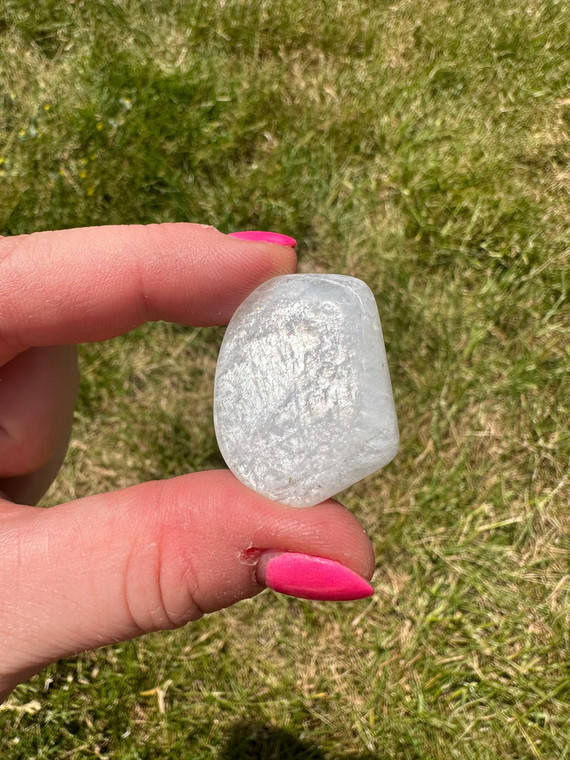 Rainbow Moonstone Tumbled Stone - Grade A 