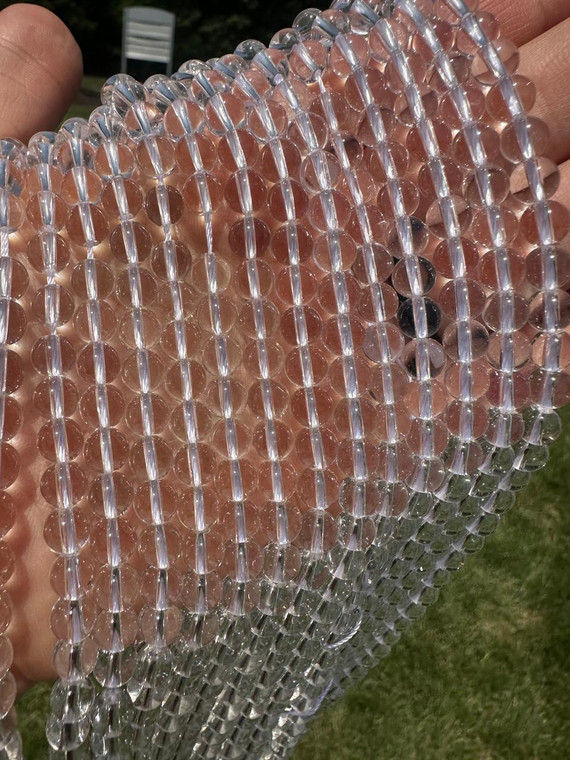 Clear Quartz Bead Strand - Grade A 