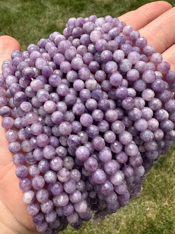 Lepidolite Bead Strand (Lighter Purple) 