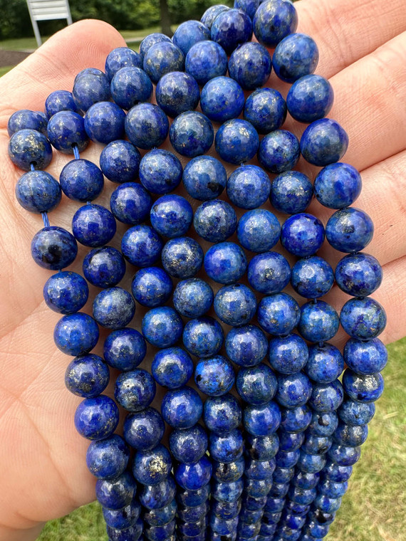 Lapis Lazuli Bead Strand with Pyrite 