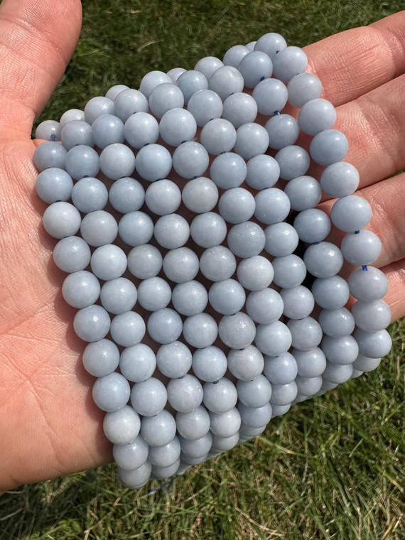 Angelite Bead Strand - Grade A 