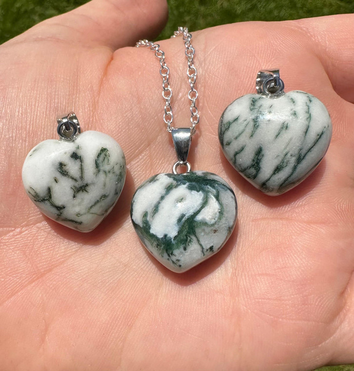 Tree Agate Heart pendant