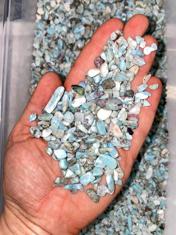 Bulk Larimar Stone Chips (1 lb. Bag)