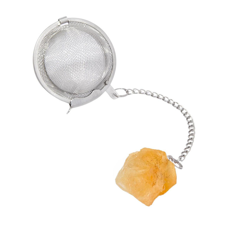 Raw Heat Treated Citrine Crystal Tea Infuser