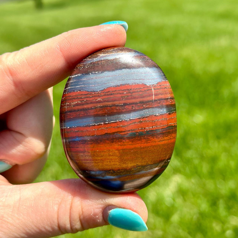 Mugglestone Palm Stone - Polished Tiger Iron 