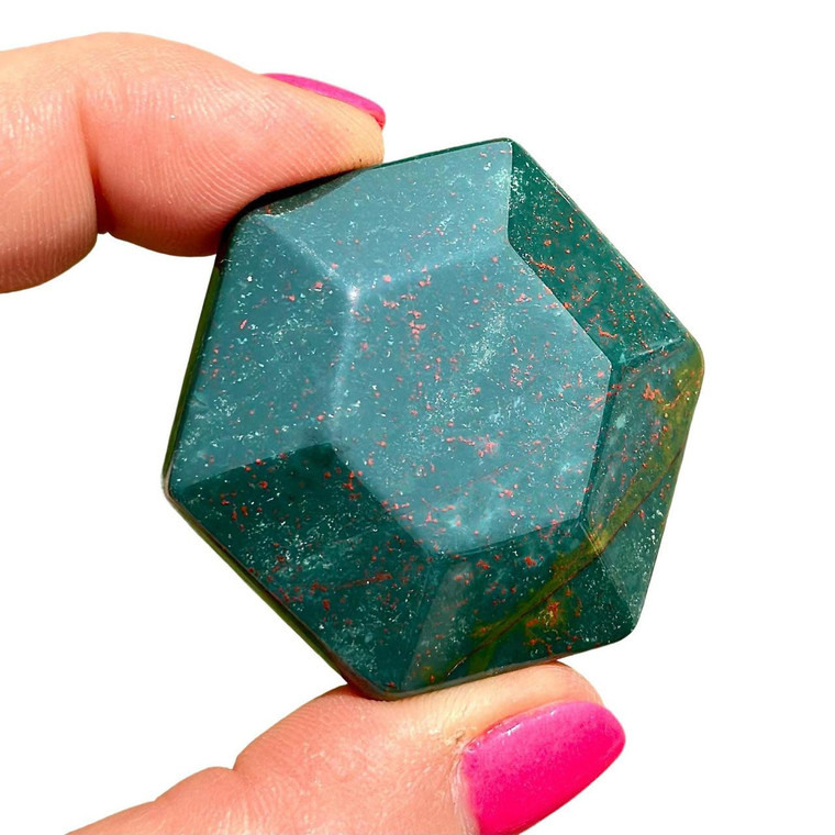 Bloodstone Gem Shaped Hexagon 