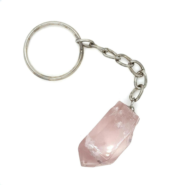 Raw Lithium Quartz Keychain 