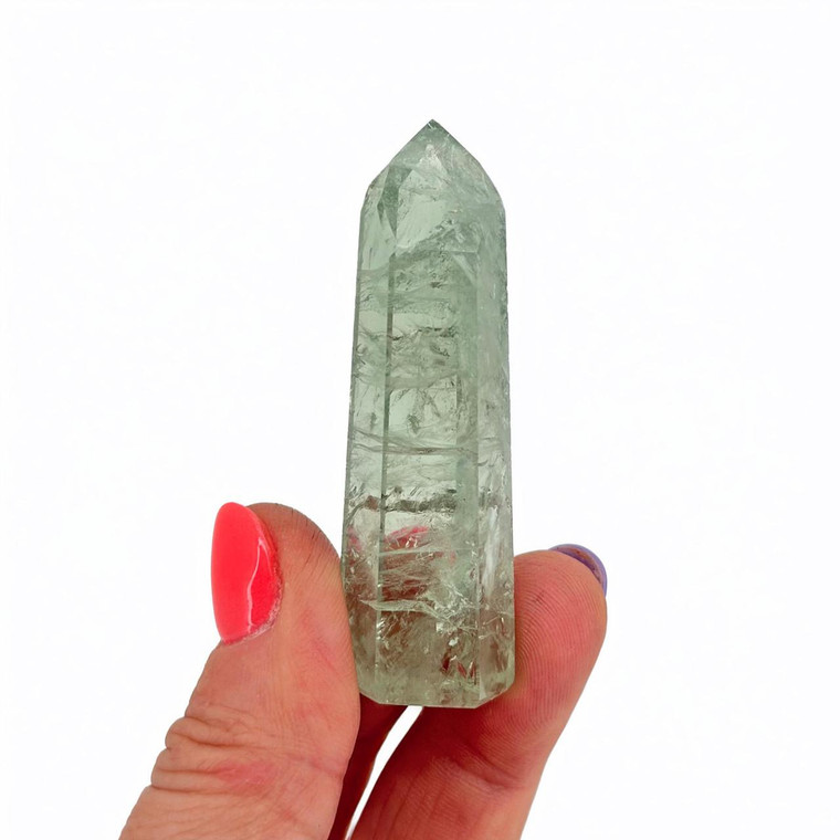 Prasiolite Crystal Point - Green Amethyst Crystal 