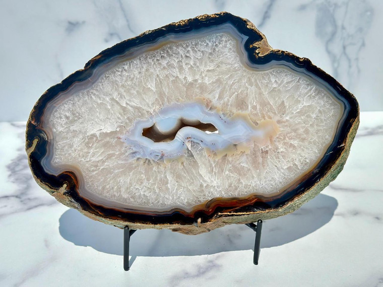 Agate Slab with Druzy - Front Polished - No.69 