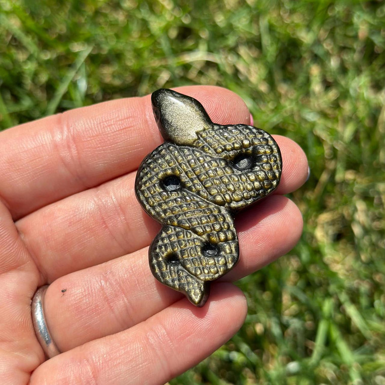 Gold Sheen Obsidian Snake 