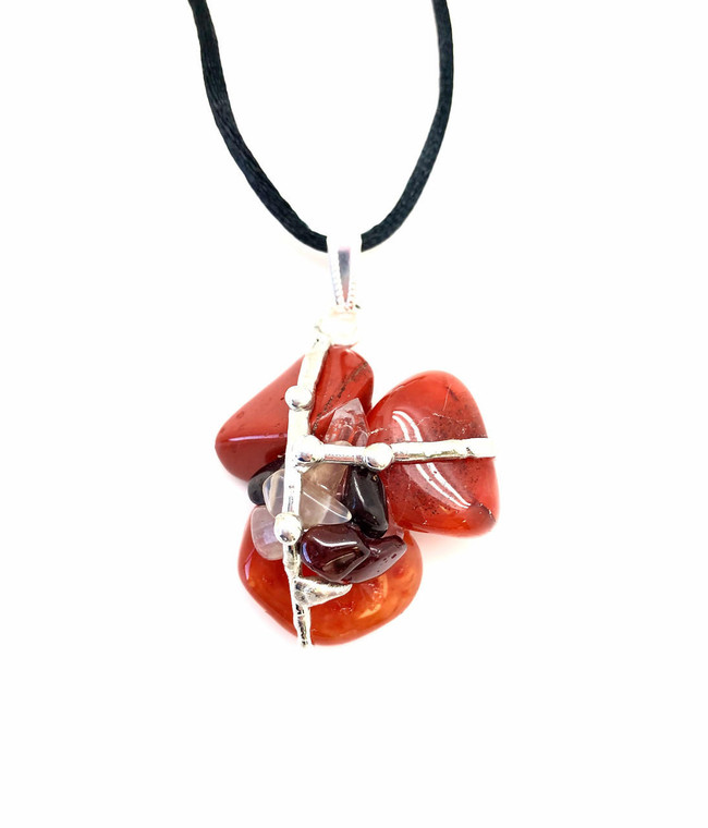 Women's Amulet Necklace (Remove Blockages & Stability) | New Moon