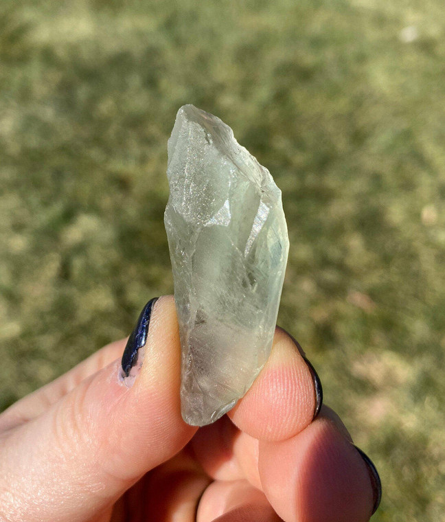 Raw Prasiolite Crystal - Green Amethyst