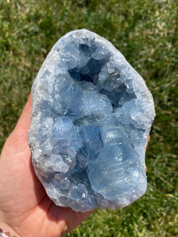 Raw Celestite Crystal Cluster - 36