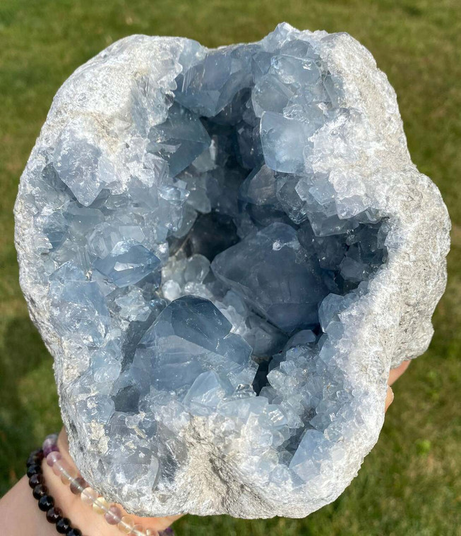 Raw Celestite Crystal Cluster - 57