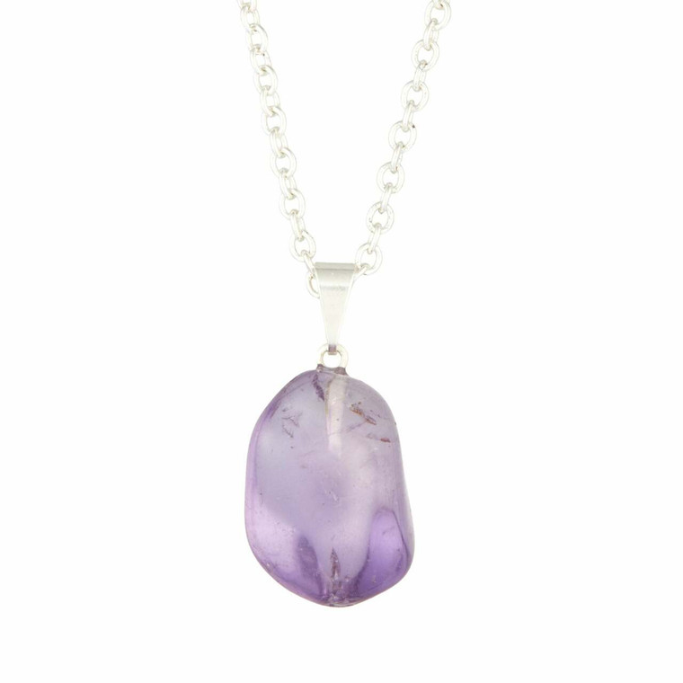 Amethyst Polished Natural Pendant in Drilled Setting