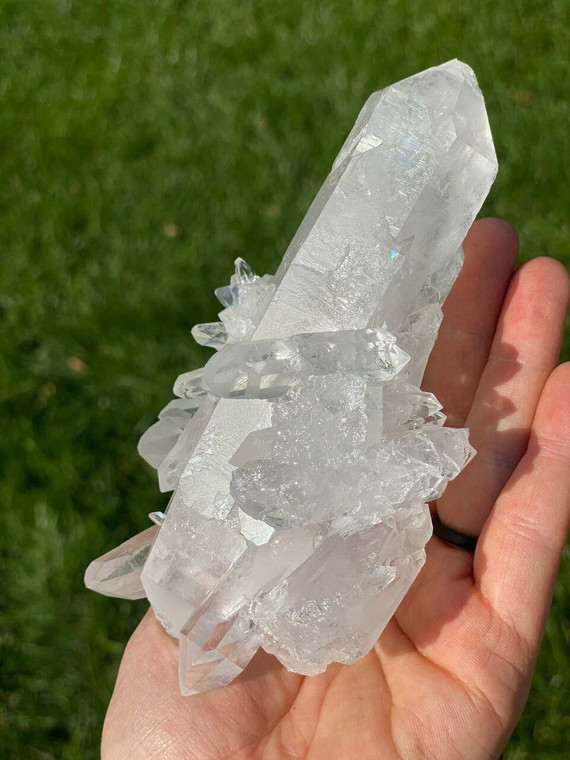 Raw Clear Quartz Crystal Cluster - 20