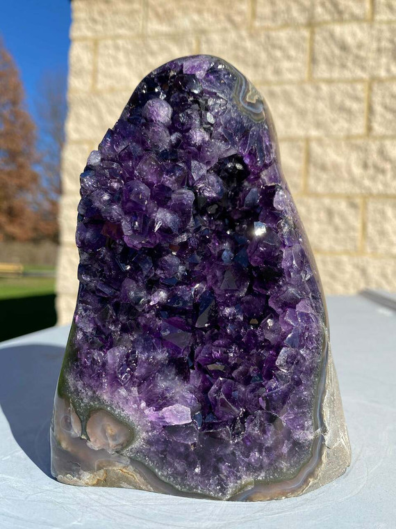 Raw Amethyst Standing Crystal Cluster - 88