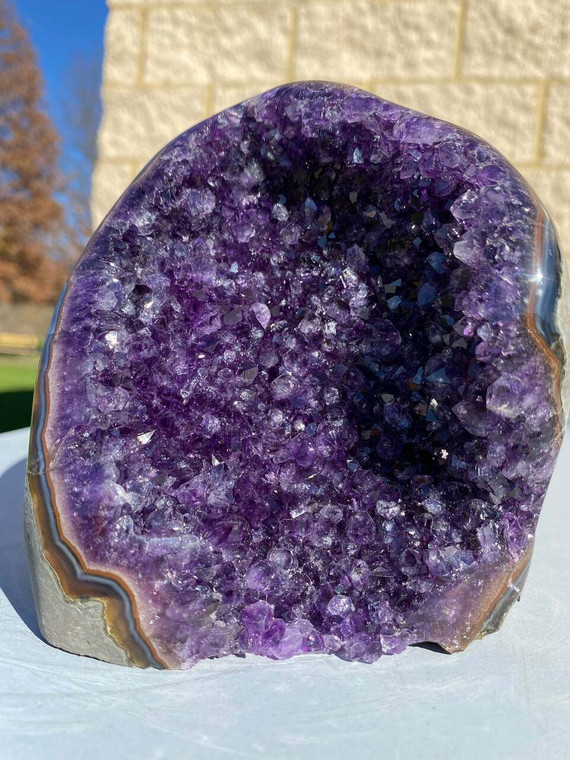 Raw Amethyst Standing Crystal Cluster - 97