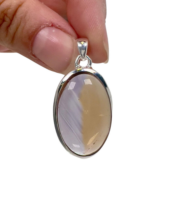 Ametrine Polished Oval Pendant - Sterling Silver - No.85 