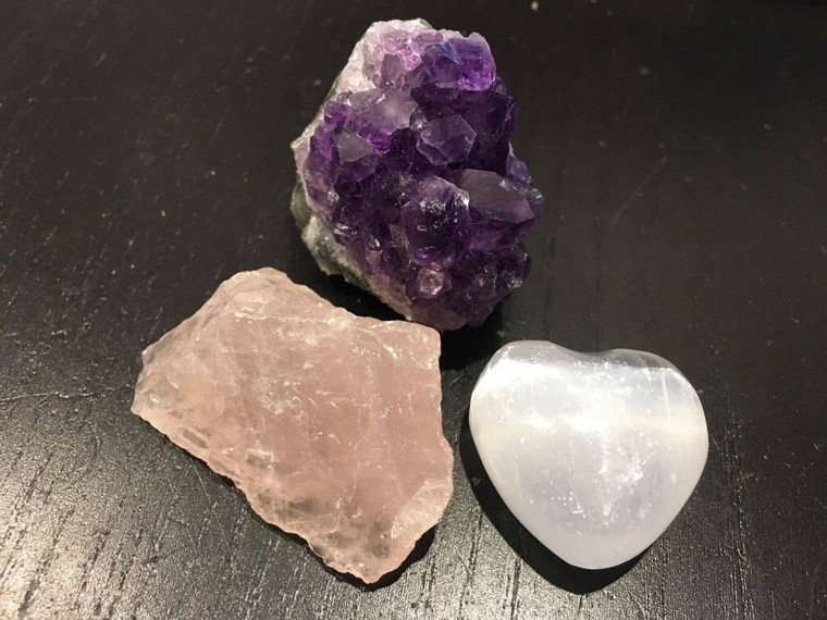 Love is in the Air Stone Set Raw and Polished Heart