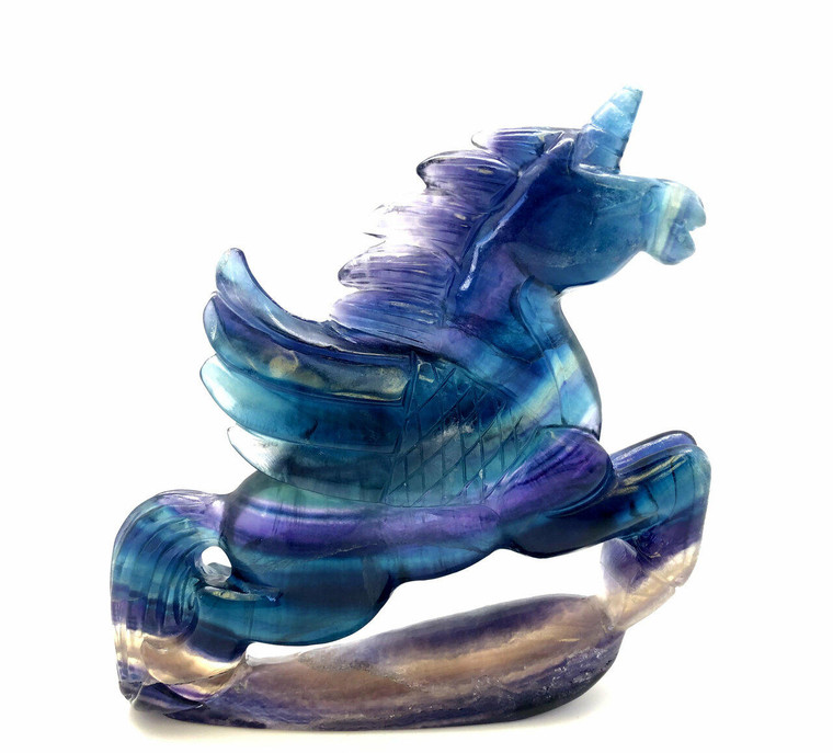 Rainbow Fluorite Unicorn - Polished Crystal Sculpture - 5