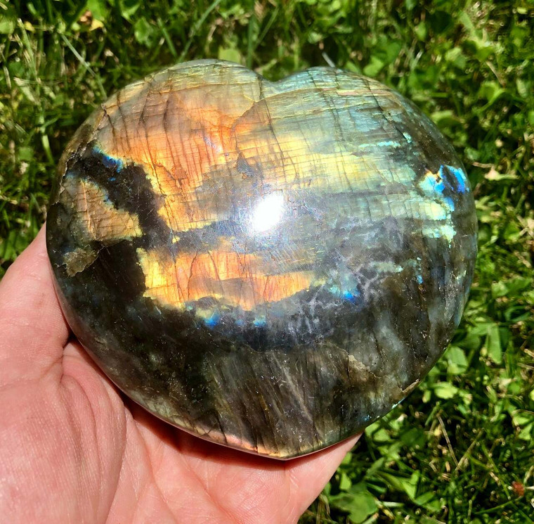 Labradorite Heart - Polished Stone - 22