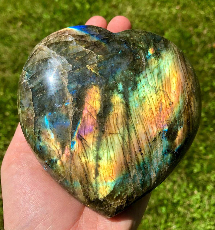 Labradorite Heart - Polished Stone - 23