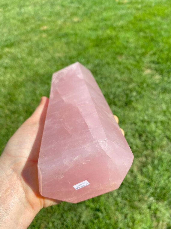 Rose Quartz Point - Polished Crystal Tower - 12 | New Moon Beginnings