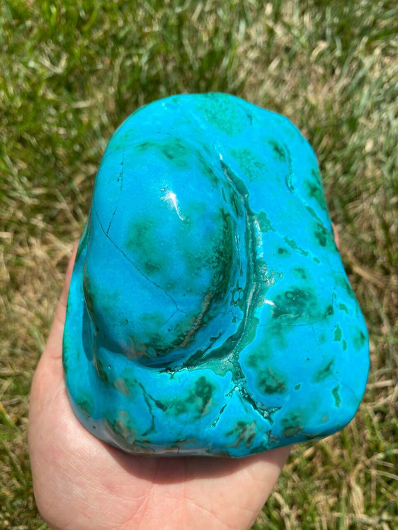 Chrysocolla Malachite Chunk - Polished Stone - 23