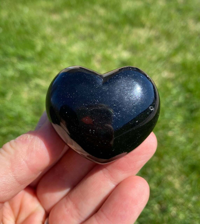 Black Obsidian Heart - Polished Stone