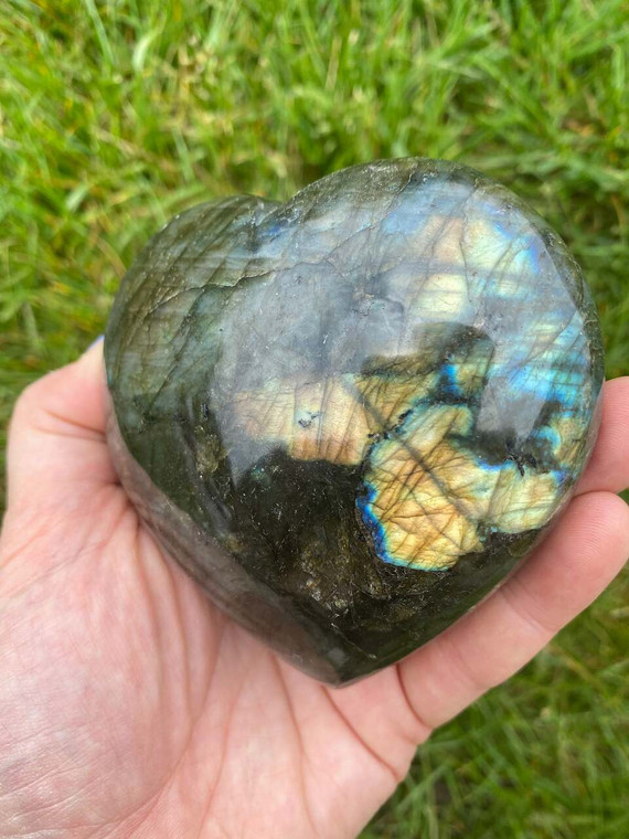 Labradorite Heart - Polished Stone - 44
