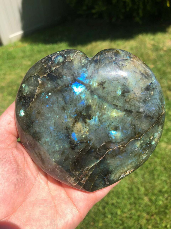 Labradorite Heart - Polished Stone - 32