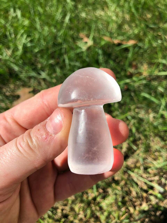 Clear Quartz Mushroom - Polished Crystal Sculpture