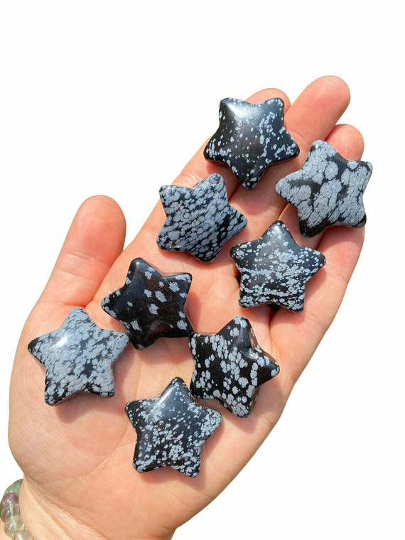 Snowflake Obsidian Star - Polished Stone