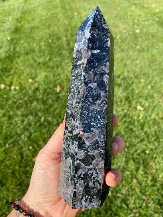 Indigo Gabbro Tower - Polished Stone - Mystic Merlinite - 14