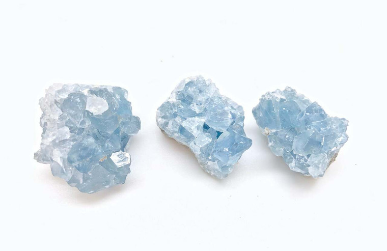 Raw Blue Celestite Crystal Cluster - mini
