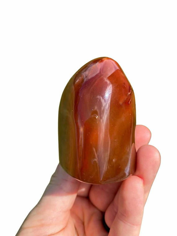 Carnelian Freeform Polished Stone Tower | New Moon Beginnings