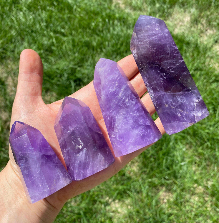 Amethyst Point Polished Crystal Tower