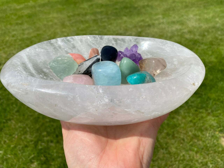 Clear Quartz Bowl - Polished Crystal - 5