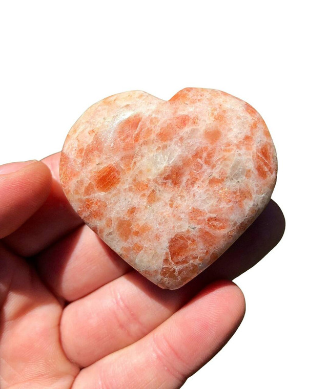 Sunstone Heart Polished Stone