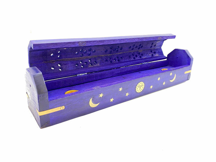 Purple Celestial Wooden Incense Burner